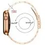 T-ENGINE Metal Band Compatible with Apple Watch SE Series 6 5 4 3 2/1, Upgraded Ultra Thin Band for 38mm 40mm Rose Gold