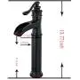 Vessel Sink Faucet Oil Rubbed Bronze Waterfall Single Handle Lever One Hole Bathroom Mixer Tap Deck Mount