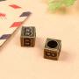 Mystart 104 Pieces(4 Sets) English Alphabet Letter''A-Z'' Cube Beads Loose Beads Charms for Making Jewelry Bracelets