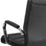 Flash Furniture Mid-Back Black LeatherSoft Executive Swivel Office Chair with Chrome Base and Arms