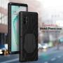 Feitenn Galaxy Note 10 Plus Case Metal, Note 10 Plus 5G Case Heavy Duty, Gorilla Glass Cover Armor Aluminum Bumper Military Shockproof Defender for Samsung Galaxy Note 10 Plus/Note 10+ 5G - Black
