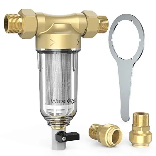 Waterdrop PFK Whole House Sediment Water Filter, Spin Down Sediment Water Filter, 50-Micron, 1'' MNPT + 3/4'' FNPT, BPA Free, Heavy Duty 316L Molybdenum Alloy Build Waterdrop PFK Whole House Sediment Water Filter, Spin Down Sediment Water Filter, 50-Micron, 1'' MNPT + 3/4'' FNPT, BPA Free, Heavy Duty 316L Molybdenum Alloy Build
