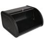 X458 Black Metal Bread Box/Bin/kitchen Storage Containers with Roll Top Lid (Black)