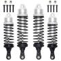 Hosim Front & Rear Shock Absorber Springs Damper Kits Aluminum Alloy for 1/10 Traxxas Slash 4x4 4WD RC Cars Upgrades Replacement Accessories Silver (4PCS)