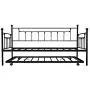 Daybed with A Trundle Twin Size,Daybed Metal Frame with Pullout Trundle for Kids Teens and Adults, No Box Spring Needed (Black)