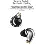 BLON BL03 in Ear Earphone,10mm Carbon Diaphragm Dynamic Drive in Ear Earphone, Metal Shell Bass HiFi DJ in Ear Monito with 2pin Detachable Cable with Mic Earphone(Silver with Mic)