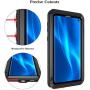 LOVE MEI Samsung Galaxy S10 Case with Built in Screen Protector, Heavy Duty Aluminum Rubber Anti-Scratched Cover Protective Silicone Shockproof Metal Grade Solid Tank Case for Samsung S10 Case (Black)