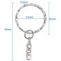 Airssory 1000PCS 0.98 Inch(25mm) Metal Split Key Ring with Chain Platinum Color Key Ring Keychain Ring Parts Open Jump Ring and Connector Accessories for DIY