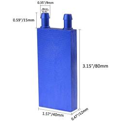 BXQINLENX Aluminum Water Cooling Block for CPU Graphics Radiator Heatsink 40x 80mm Blue