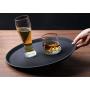 New Star Foodservice 25033 Restaurant Grade Non-Slip Tray, Plastic, Rubber Lined, Round, 14'' Inch, Black