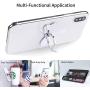 pzoz Metal Cell Phone Finger Ring Stability Holder Back Stand Collapsible Hand Grip Knob Loop Universal Car Mount Hook Kickstand 360 for iPhone Samsung Galaxy Mobile Cute Accessories (Silver)