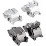 JVSISM 2Pcs Aluminum Front and Rear Gear Box Set for WLtoys 1/18 RC Car A959 A959B A969 A969-B A979 K929 Upgrade Parts Silver