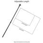 Evergreen Flag Star Black Metal Extendable House Flag Pole, 35'' to 60'' L