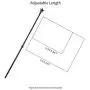 Evergreen Flag Star Black Metal Extendable House Flag Pole, 35'' to 60'' L Evergreen Flag Star Black Metal Extendable House Flag Pole, 35'' to 60'' L