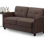 ZINUS Ricardo Loveseat Sofa / Tufted Cushions / Easy, Tool-Free Assembly, Chestnut Brown
