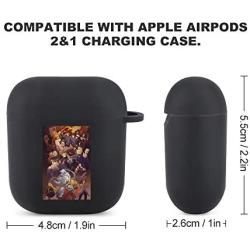 Fullmetal Alchemist - Part 1 AirPods Case Cover Compatible with Apple AirPods 2 & 1,Full Protective Durable Shockproof Drop Proof Headphone Cases with Keychain