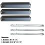 Direct Store Parts Kit DG151 Replacement for Chargriller 3001,3008,3030,4000,5050,5252; King Griller 3008,5252 Gas Grill Burner & Heat Plate (SS Burner + Porcelain Steel Heat Plate)