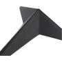 Hoowen Furniture Legs - 6 Metal Sofa Legs, Black Replacement Diamond Triangle Heavy Duty Chrome Couch Chair Ottoman Furniture Feet,Pack of 2