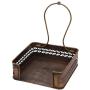 Stonebriar Rustic Copper Metal Table Top Napkin Holder, Decorative Napkin Tray for Dining Table and Kitchen, Horizontal Display