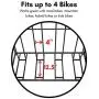BirdRock Home 4 Bike Stand Rack with Storage – Metal Floor Bicycle Nook – Great for Parking Road, Mountain, Hybrid or Kids Bikes – Garage Organizer - Helmet - Sports Storage Station - Black BirdRock Home 4 Bike Stand Rack with Storage – Metal Floor Bicycle Nook – Great for Parking Road, Mountain, Hybrid or Kids Bikes – Garage Organizer - Helmet - Sports Storage Station - Black