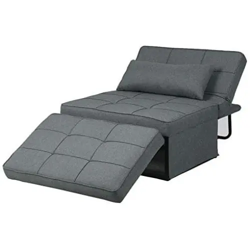 Diophros Ottoman Sleeper Sofa Bed, 4 in 1 Convertible Chair Multi-Function Folding Guest Sofa Chair for Living Room, Apartment (Deep Grey) Diophros Ottoman Sleeper Sofa Bed, 4 in 1 Convertible Chair Multi-Function Folding Guest Sofa Chair for Living Room, Apartment (Deep Grey)