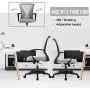 Office Chair Ergonomic Desk Chair Mesh Computer Chair with Lumbar Support Armrest Mid Back Rolling Swivel Task Adjustable Chair for Women Adults, Grey Office Chair Ergonomic Desk Chair Mesh Computer Chair with Lumbar Support Armrest Mid Back Rolling Swivel Task Adjustable Chair for Women Adults, Grey