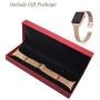 Compatible with Apple Watch Bands 38mm 40mm 42mm 44mm, Stainless Steel Wristband Loop Replacement Band for Iwatch Series 6 5 4 3 2 1 with Gift Package (Rose Gold, 38mm/40mm)