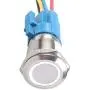 ESUPPORT 16mm 12V 3A Car White Light Angel Eye Metal Push Button Switch Socket ESUPPORT 16mm 12V 3A Car White Light Angel Eye Metal Push Button Switch Socket