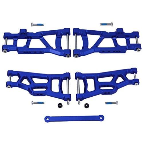 Hobbypark Aluminum Front & Rear Suspension A-Arms Set,Tie Bar for 1/10 Traxxas Slash 2WD RC Car Upgrade Parts Hop Ups, Replacement of 2555 3631 2532