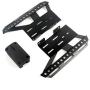 LCX Racing 1/10th RC Crawler Car Metal Rail Steel Side Step Running Board Rock Slider for Axial SCX10 II 90046 Cherokee Body, Upgrades Parts Accessories