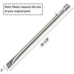Hisencn Replacement Rebuild Repair Kit Fits Chargriller 3001, 3008, 3030, 4000, 5050, 5252 Gas Grill Models, Stainless Steel Burner, Porcelain Steel Heat Plate, Porcelain Cast Iron Cooking Grid Grates
