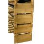 DECOMIL - 36 Bottle Stackable Modular Wine Rack Wine Storage Rack Solid Bamboo Wine Holder Display Shelves, Wobble-Free (Four-Tier, 36 Bottle Capacity)