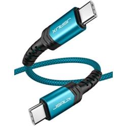 USB C to USB C 60W Fast Charging Cable, JSAUX[2-Pack 10ft+3.3ft] Type C Charger Cord Compatible with Samsung Galaxy S20 /Note 20 10, MacBook Air/Pro 13, iPad Pro 2020, Pixel 2/3/4 XL, etc- Green