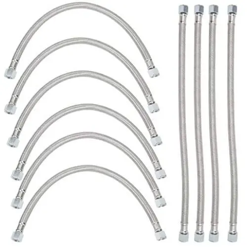 10Pcs Cast Steel Flexible Metal Hose Brake Oil Hose Line Motorbike Brake Oil Tube Air Compressor Accessories Replacement Part 3/8 10Pcs Cast Steel Flexible Metal Hose Brake Oil Hose Line Motorbike Brake Oil Tube Air Compressor Accessories Replacement Part 3/8