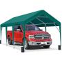 Peaktop Outdoor 10 x 20 ft Upgraded Heavy Duty Carport Car Canopy Portable Garage Tent Boat Shelter with Reinforced Triangular Beams and 4 Weight Bags,Green Peaktop Outdoor 10 x 20 ft Upgraded Heavy Duty Carport Car Canopy Portable Garage Tent Boat Shelter with Reinforced Triangular Beams and 4 Weight Bags,Green