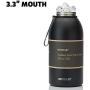 BOTTLED JOY Stainless Steel Water Bottle with Straw Lid, BPA Free 32oz/ Half Gallon/Gallon Large Water Bottle Dual Lid Vacuum Insulated BPA-Free Metal Thermos Mug for Camping Workouts and Outdoor