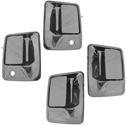 Outside Exterior Door Handle Chrome Front Rear Kit Set of 4 for Super Duty Truck