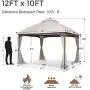 AsterOutdoor 10x12 Outdoor Gazebo for Patios Canopy for Shade and Rain with Mosquito Netting, Waterproof Soft Top Metal Frame Gazebo for Lawn, Garden, Backyard and Deck, 99% UV Rays Block (Beige) AsterOutdoor 10x12 Outdoor Gazebo for Patios Canopy for Shade and Rain with Mosquito Netting, Waterproof Soft Top Metal Frame Gazebo for Lawn, Garden, Backyard and Deck, 99% UV Rays Block (Beige)