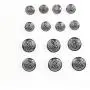 14 Pieces Antique Metal Button for Blazer, Buttons Set for Suits, Sport Coat, Uniform, Jackets (Antique Silver) Leekayer