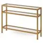 Henn&Hart Console Table, 42'', Gold Henn&Hart Console Table, 42'', Gold