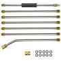 Benelet Pressure Washer Extension Wand Set,Replacement Parts Lance Kit,Cleaner Curved Rod&Pole Extension Attachment Accessory,Coupled with 1/4'' NPT Brass Quick Connect Plug