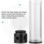 Water Cooling Tank, 190mm / 240mm / 300mm / 400mm50mm Diameter POM Cylindrical CPU Water Cooler Reservoir System Heat Sink Kit for PC Computer(190mm)