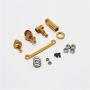 VERBAY Upgrade Parts for WLtoys 1: 14 144001 RC Car Metal Steering Swing Arm Base C Rear Hub Seat Servo Pull Rod,Yellow