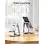 UGREEN Cell Phone Stand Adjustable Aluminum Mobile Phone Holder for Desk Compatible for iPhone 12 Pro Max 11 X SE XS XR 8 Plus 6 7 6S Samsung Galaxy Note20 S20 S10 S9 S8 S7 Smartphone Foldable