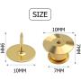 Tie Tacks and Clutch Backs Set, 30 Pieces Metal Pin Backs Locking Pin Keepers with 30 Pieces 10mm Tie Tacks Blank Pins (Gold)- No Tool Required