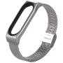 PINHEN Bands for Mi Band 5 Strap,Compatible with Xiaomi Mi Band 3 / Mi Band 4 /Mi Band 5 Wristbands Metal Replacement Adjustable Wrist Straps for Mi Fitness Tracker Smart Band (Silve)
