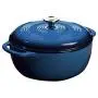 Lodge 6 Quart Enameled Cast Iron Dutch Oven. Blue Enamel Dutch Oven (Blue)