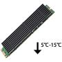 2 Pack M.2 Aluminum Heatsinks Cooler with Nano Silicone Thermal Pad for M.2 2280 SSD Laptop