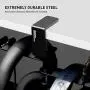 ADV. Dual Suspension Twin Headphone Stand Hanger Steel Metal Headset Holder 360° Rotating Arm Adjustable Hook Clamp Handle Under Desk Table, 3.5mm Jack Mount, Universal Fit All Headphones, [Black]