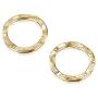 Hand Hammered 14k Gold-Filled 7 mm Hoops Rings or Loops Jewelry Findings for Your DIY Earrings Necklaces & Bracelets Creations, 6 Pcs